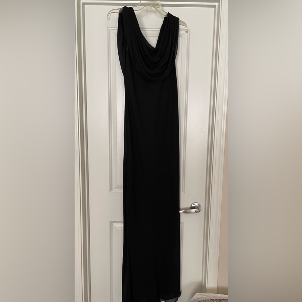 Nightway Women's Cold Shoulder Evening Dress Black Size 6 Polyester/Chiffon NEW